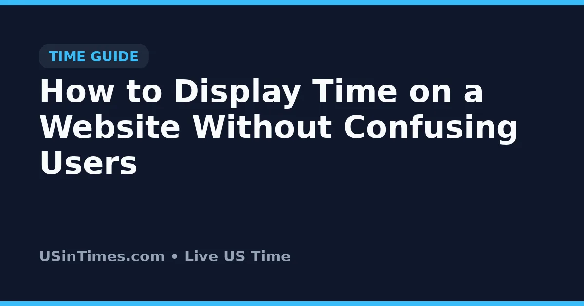 How to Display Time on a Website Without Confusing Users