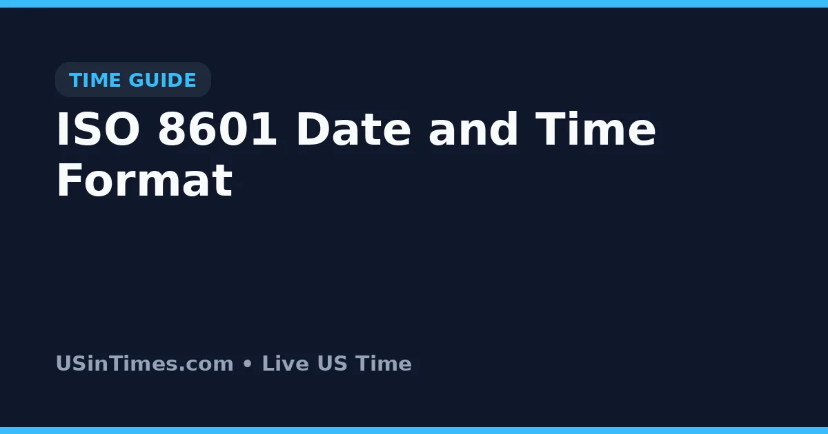 ISO 8601 Date and Time Format