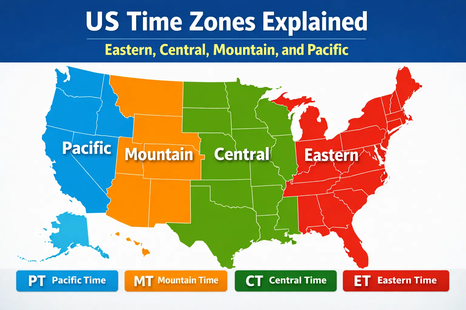 US Time Zones Explained: Eastern, Central, Mountain, and Pacific