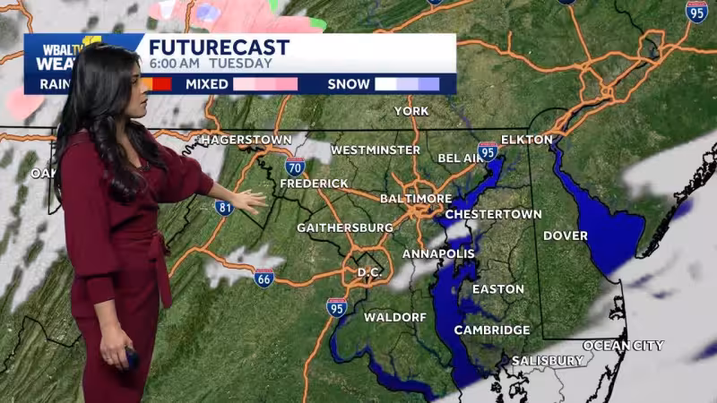 Temperatures trend cooler early this week in Baltimore area