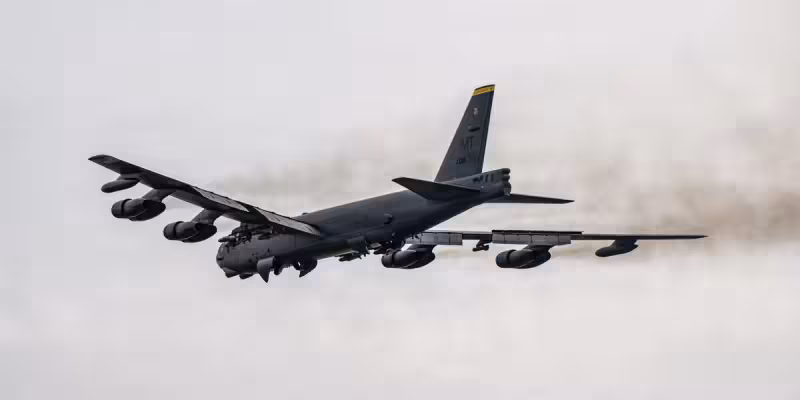 The US military says its 70-year-old B-52 bombers are now flying overland missions as air superiority expands over Iran