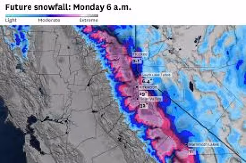 Late Sierra storm could dump feet of snow, make travel ‘difficult to impossible’