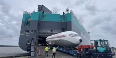 Boeing 707 set for 35-day sea voyage from Georgia to Australia