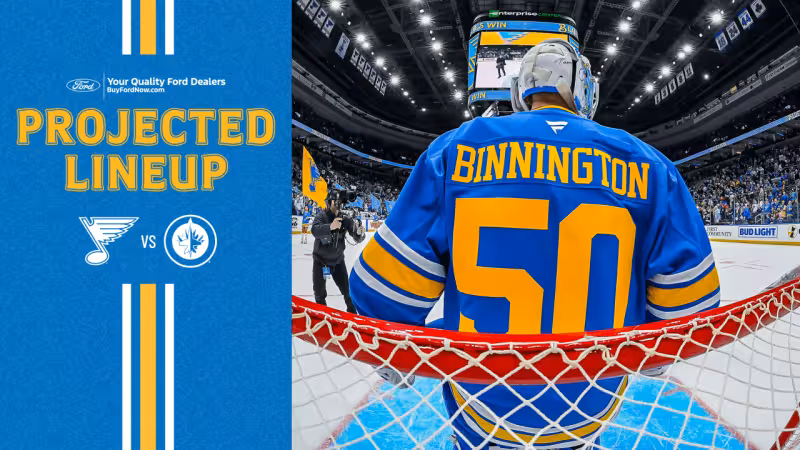 Projected Lineup: April 9 vs. Winnipeg | St. Louis Blues