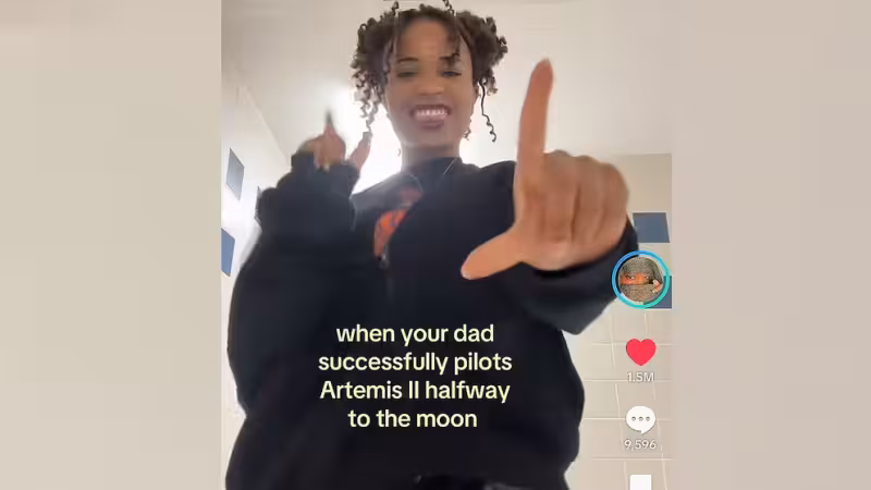 Artemis II pilot Victor Glover's daughter goes viral celebrating dad's moon mission