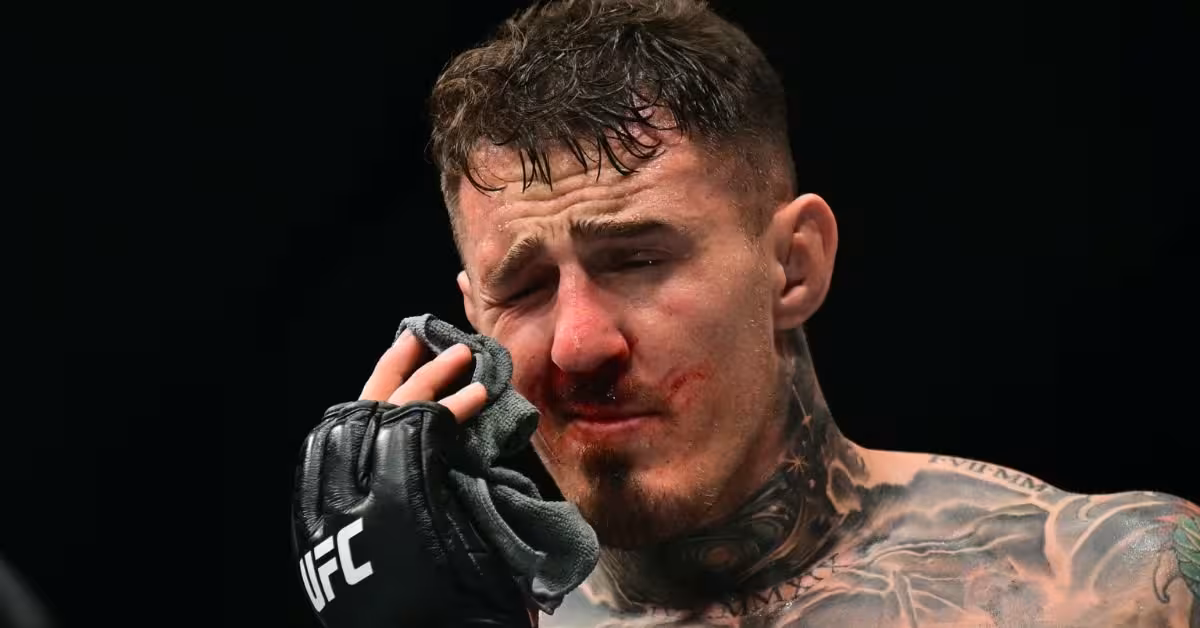 Tom Aspinall shares gym return update after eye-poke injury