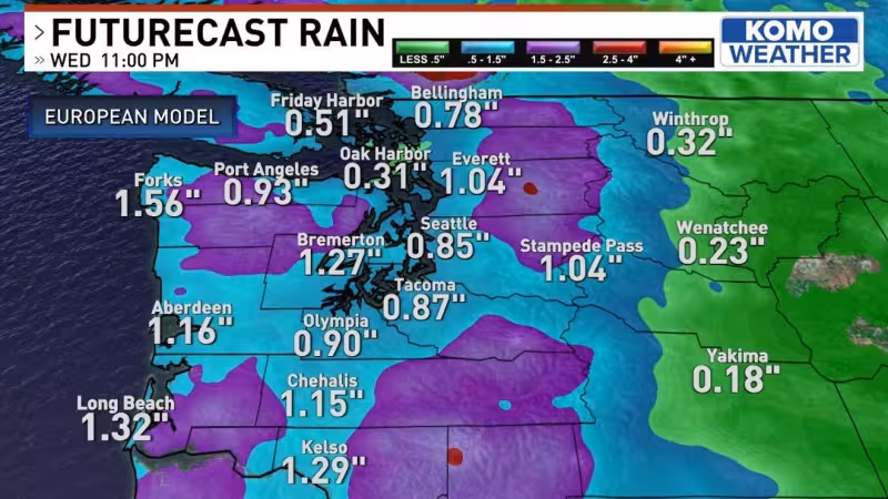 Wintry storm system on the way with heavy rain, gusty wind, mountain snow