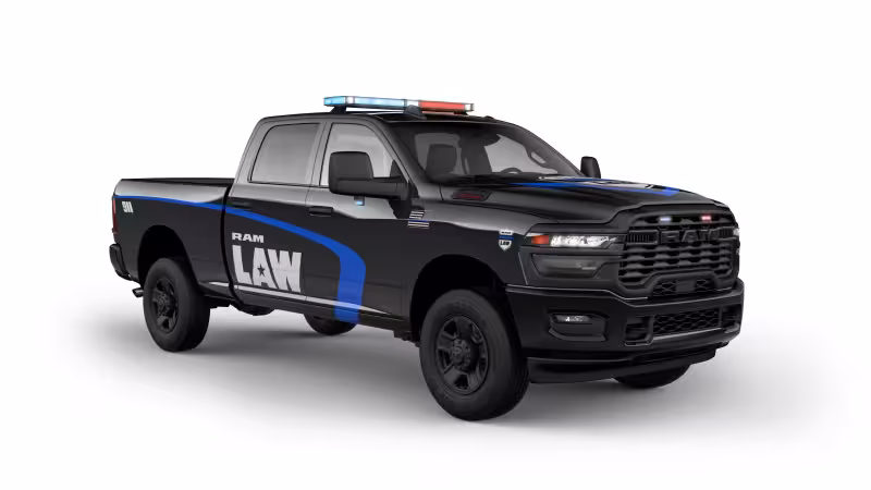 Ram Built a 2500 Heavy-Duty Pickup That’s a True Blue Police Truck