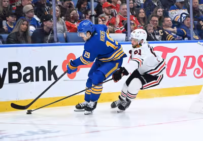 Tage Thompson, Sabres eye home ice and division title against Blackhawks