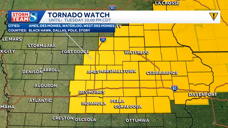 Des Moines weather: What to know about severe storm chances approaching Tuesday