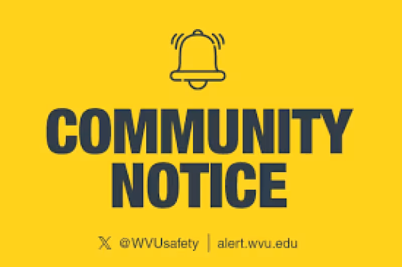 WVU Today | WVU issues Community Notice following quick arrest for alleged attempted armed robbery on Downtown area of Morgantown Campus