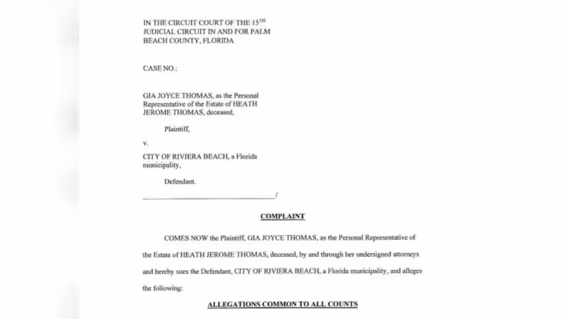 Widow files wrongful death lawsuit against Riviera Beach over canal rescue