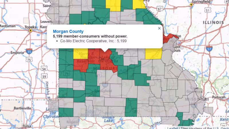 Thousands without power as storms move through mid-Missouri