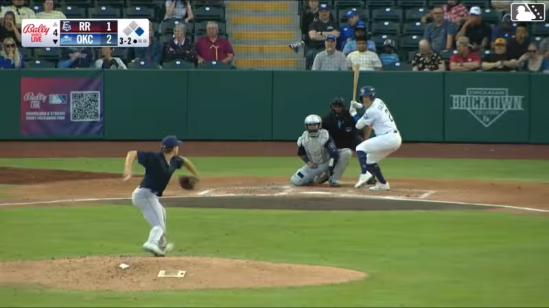Austin Gauthier strikes out swinging and Eliezer Alfonzo caught stealing 2nd, catcher Jose Herrera to shortstop Richie Martin Jr. to catcher Jose Herrera. | 04/10/2026