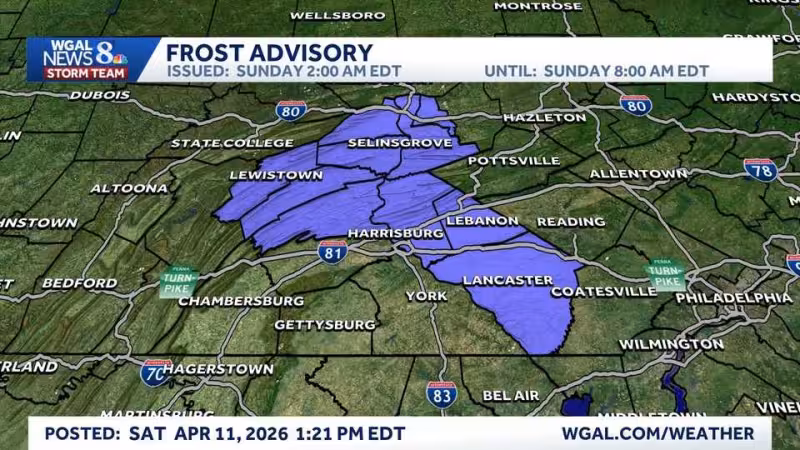 Freeze Watch: Frost Advisory Posted for Most of the Susquehanna Valley