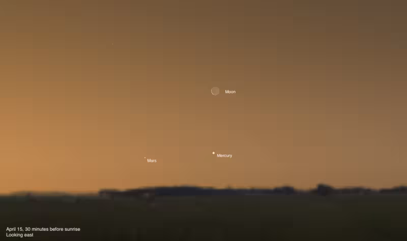 Moon Phase Today: Crescent Moon Meets Mercury Before Sunrise on April 15