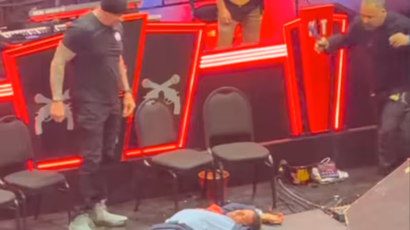The Undertaker Chokeslams Tony Hinchcliffe Through Table At Kill Tony WrestleMania Show