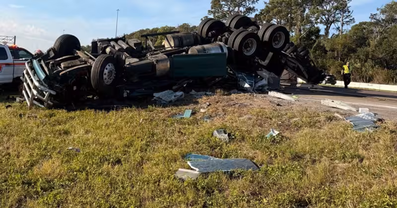 Semi-truck driver killed in hit-and-run crash on I-75 in Manatee County: FHP