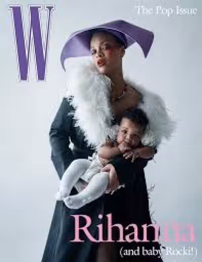 W Magazine Rihanna: Rocki Makes First Public Appearance in Dior Look
