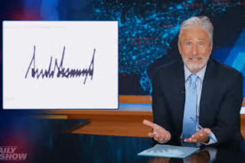 Jon Stewart ponders if Donald Trump is on psychedelic drugs after 'weird as s---' bill signing