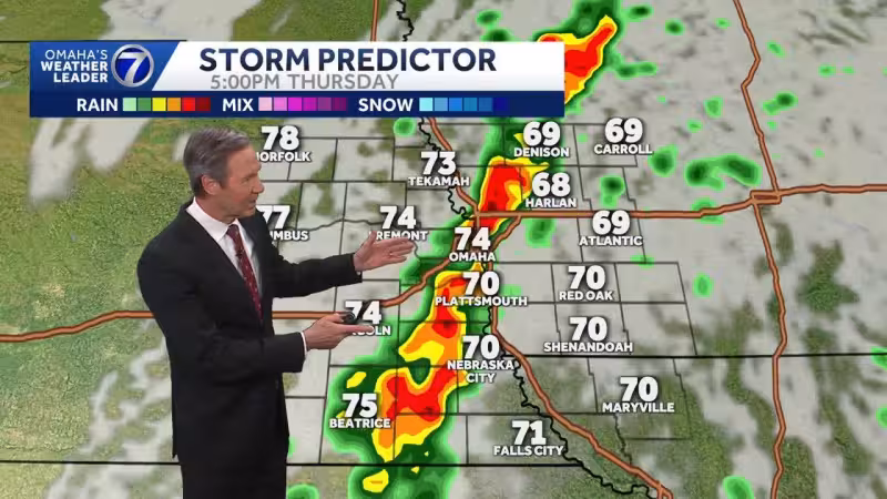 Tracking Thursday storm chance for Omaha, possibly severe