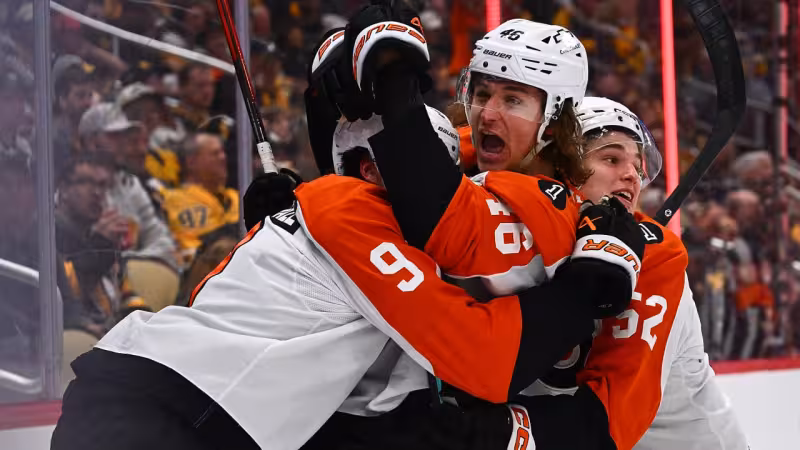 Zegras helps Drysdale score as Flyers edge Penguins in Game 1