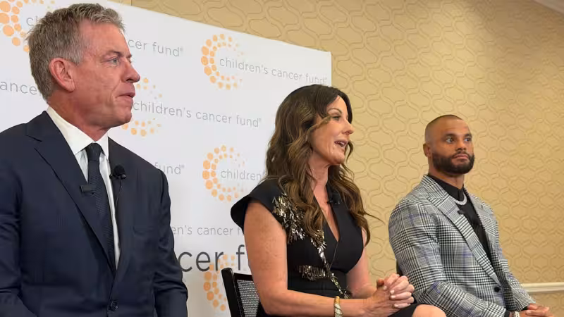 Dak Prescott joins Troy Aikman at Children's Cancer Fund gala in Dallas