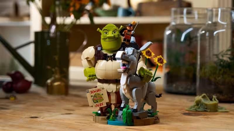 Shrek Legos set 72423 goes on exclusive pre-order with Donkey and Puss