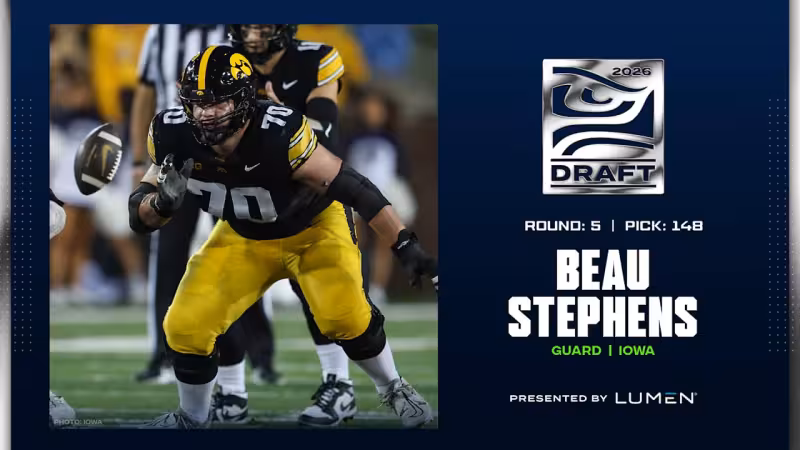 Beau Stephens goes to Seahawks at No. 148 after trade with Browns