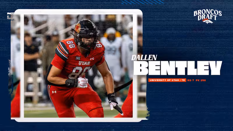 Broncos select TE Dallen Bentley with 256th-overall pick in 2026 NFL Draft
