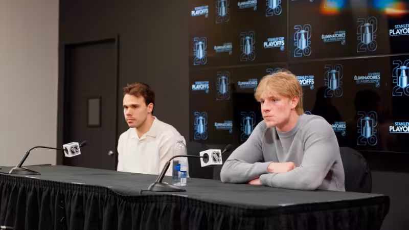 Logan Stankoven and Jackson Blake Postgame Quotes | Carolina Hurricanes