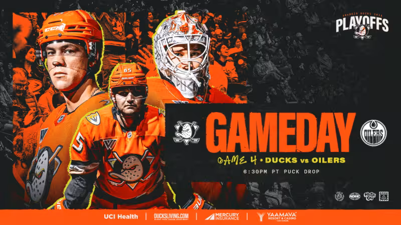 Ducks Game Tonight: Anaheim seeks 3-1 lead over Oilers in Game 4