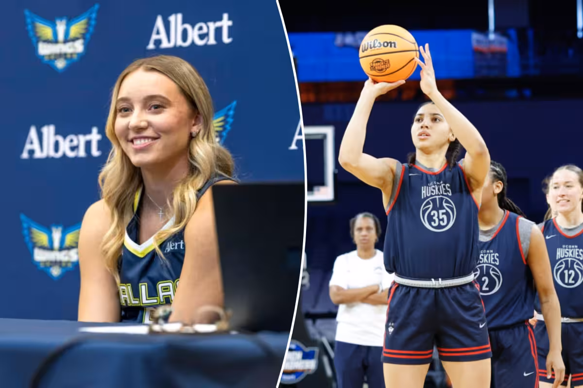 Azzi Fudd And Paige Bueckers Address Relationship Questions at Wings Media Day
