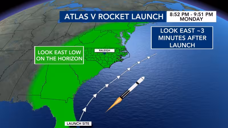 Ask the Meteorologist: When, where you should look for Monday's Atlas V rocket launch?