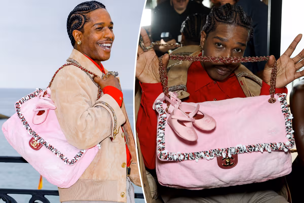 A Ap Rocky Carried Miniature Chanel Shoes For His Daughter In Biarritz