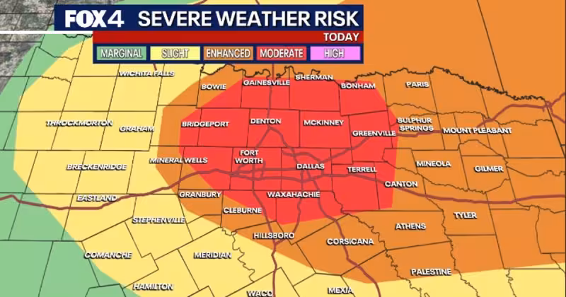 LIVE Dallas weather: Tornado Watch issued for DFW, large hail expected Tuesday
