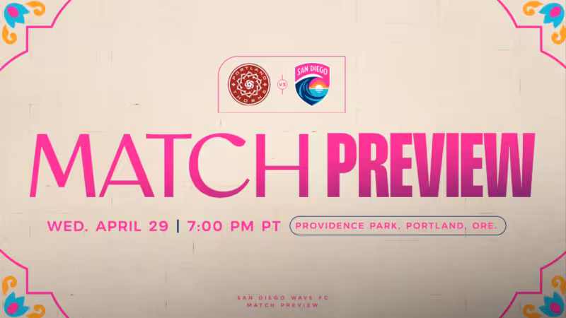 San Diego Wave Vs Portland Thorns: First-place Wave visit Portland