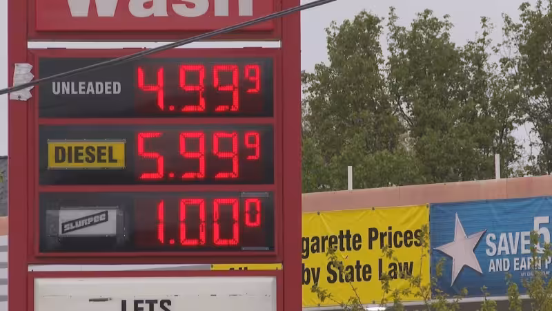 Gas prices reach $4.99 per gallon at some area fuel stations