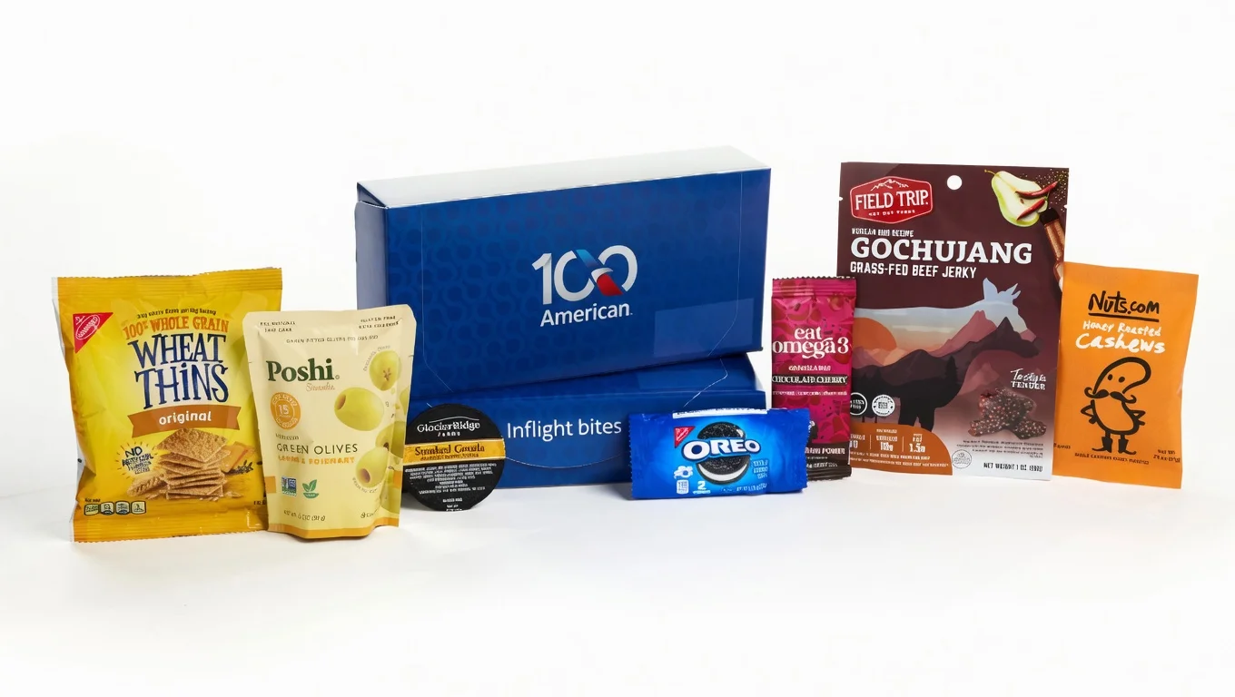 American Airlines refreshes buy-on-board menu with new economy snacks