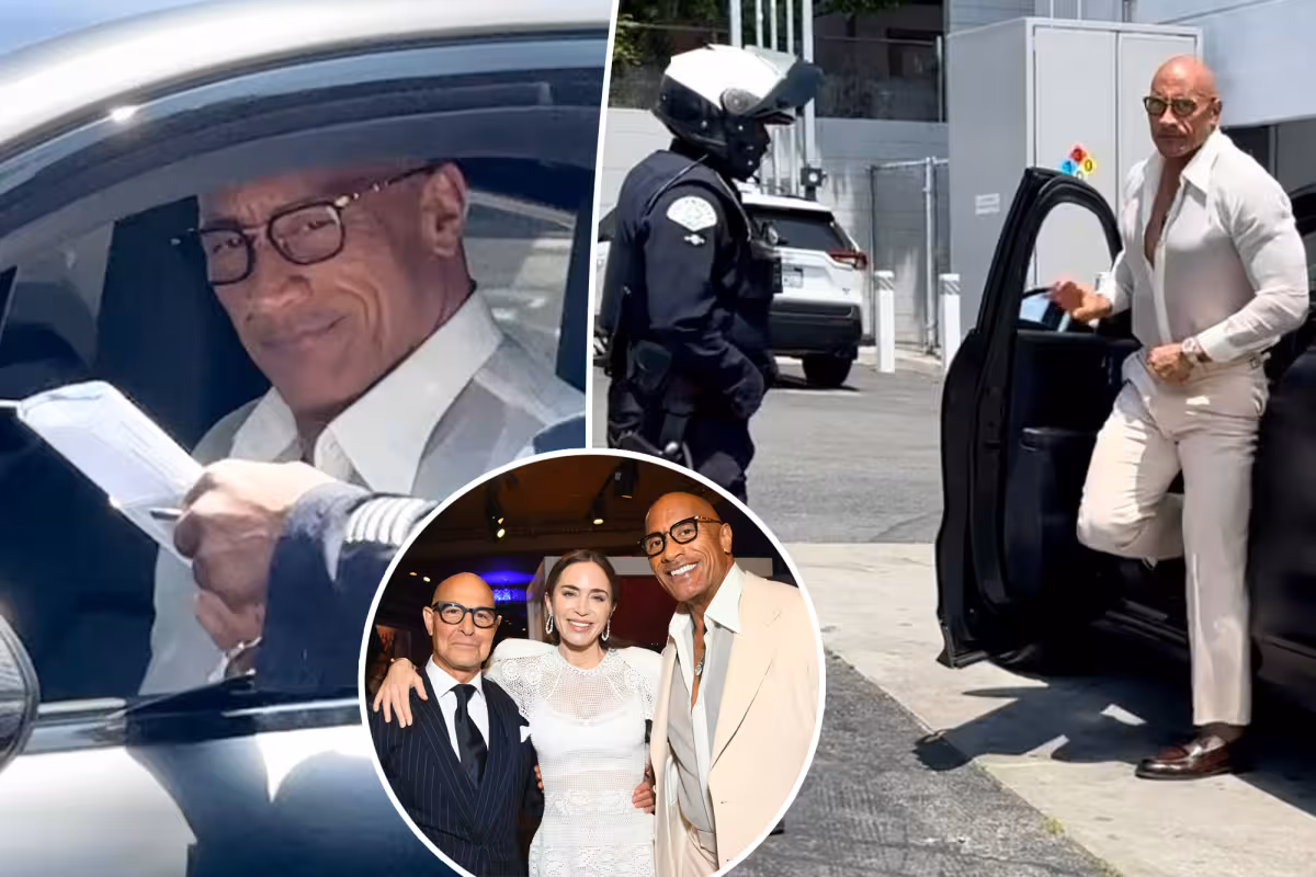 Dwayne Johnson Police Traffic Stop After Hollywood Walk of Fame Ceremony