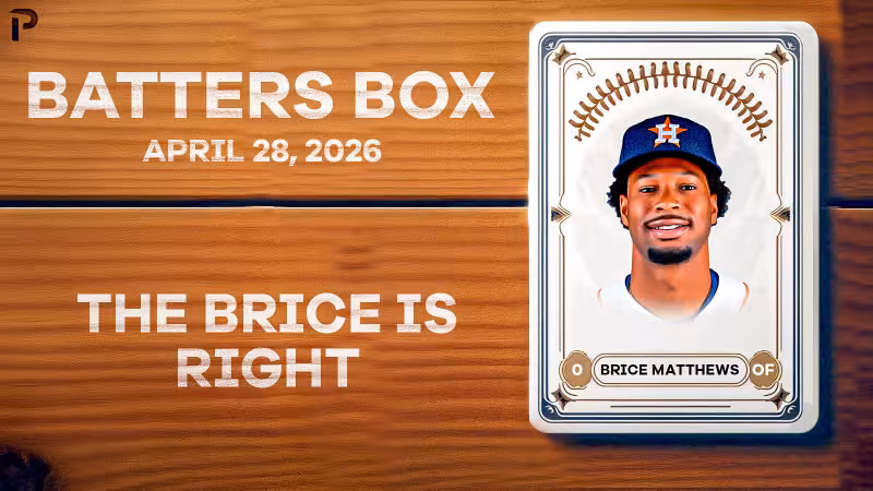 Brice Matthews Tallies Three Knocks -- Fantasy Hitting Recap 4/28/2026