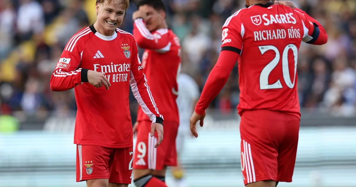 Famalicão Vs Benfica: Schjelderup and Ríos put visitors 2-0 up