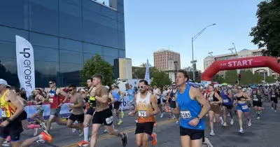 Jackson Caldwell wins Lincoln Marathon as crowds line finish on Stadium Drive