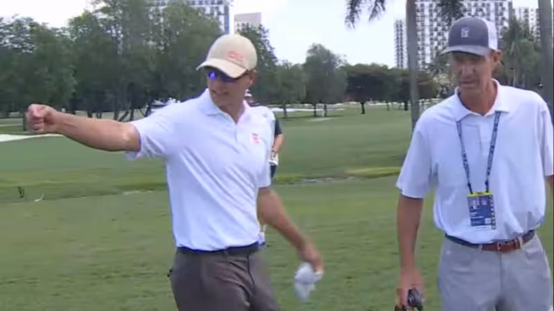 Adam Scott does 'a silly thing.' He's then hit with a rules penalty