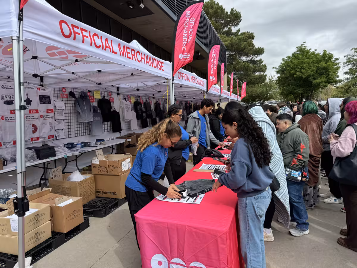 Bts Tour Dates draw early merch lines as fans await Sun Bowl shows