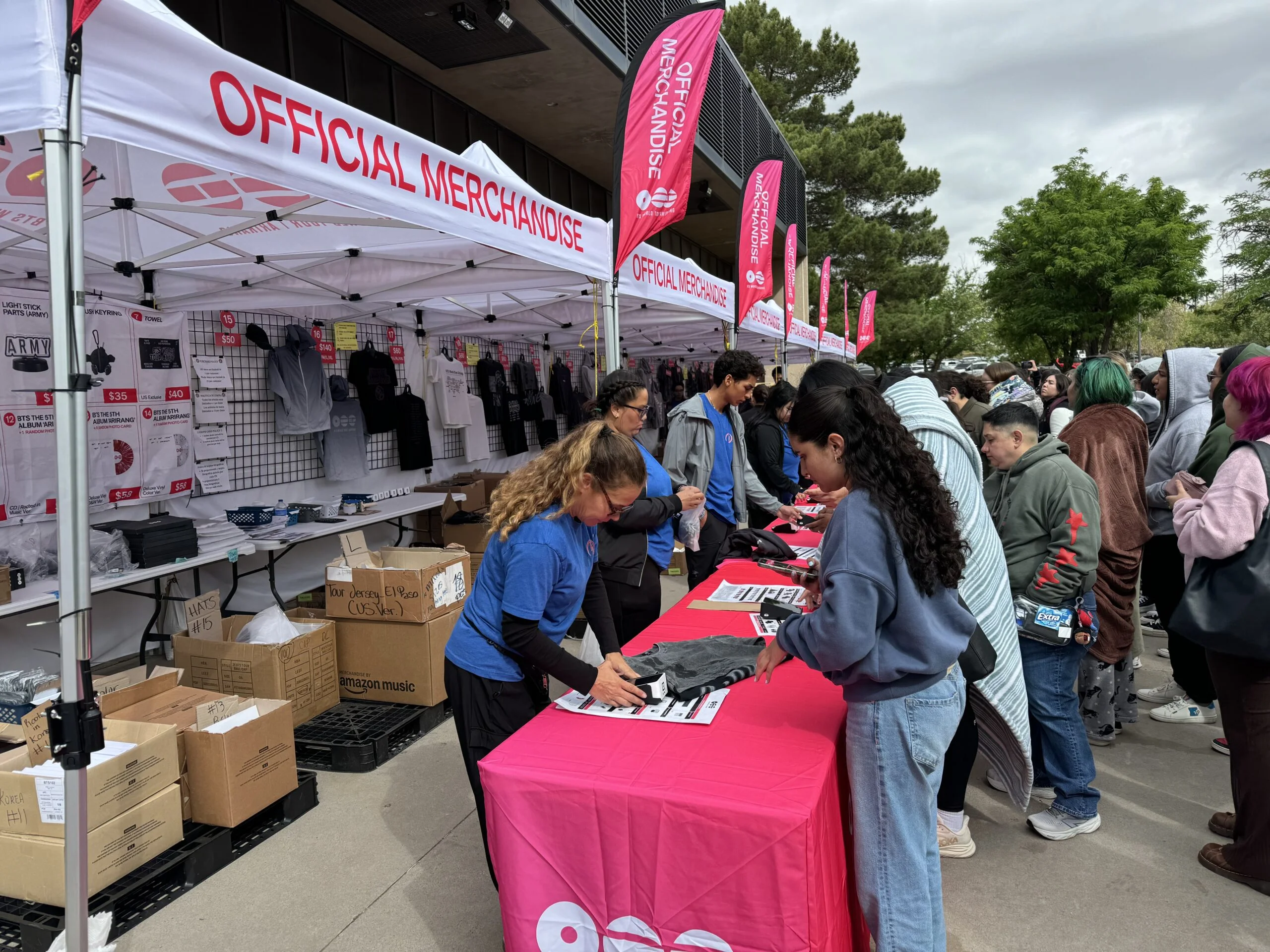 Bts Tour Dates draw early merch lines as fans await Sun Bowl shows