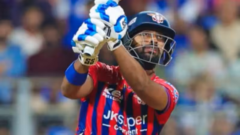 IPL 2026: Lucknow Super Giants reach the score of 141 runs for the loss of three wickets in 10 overs against Mumbai Indians