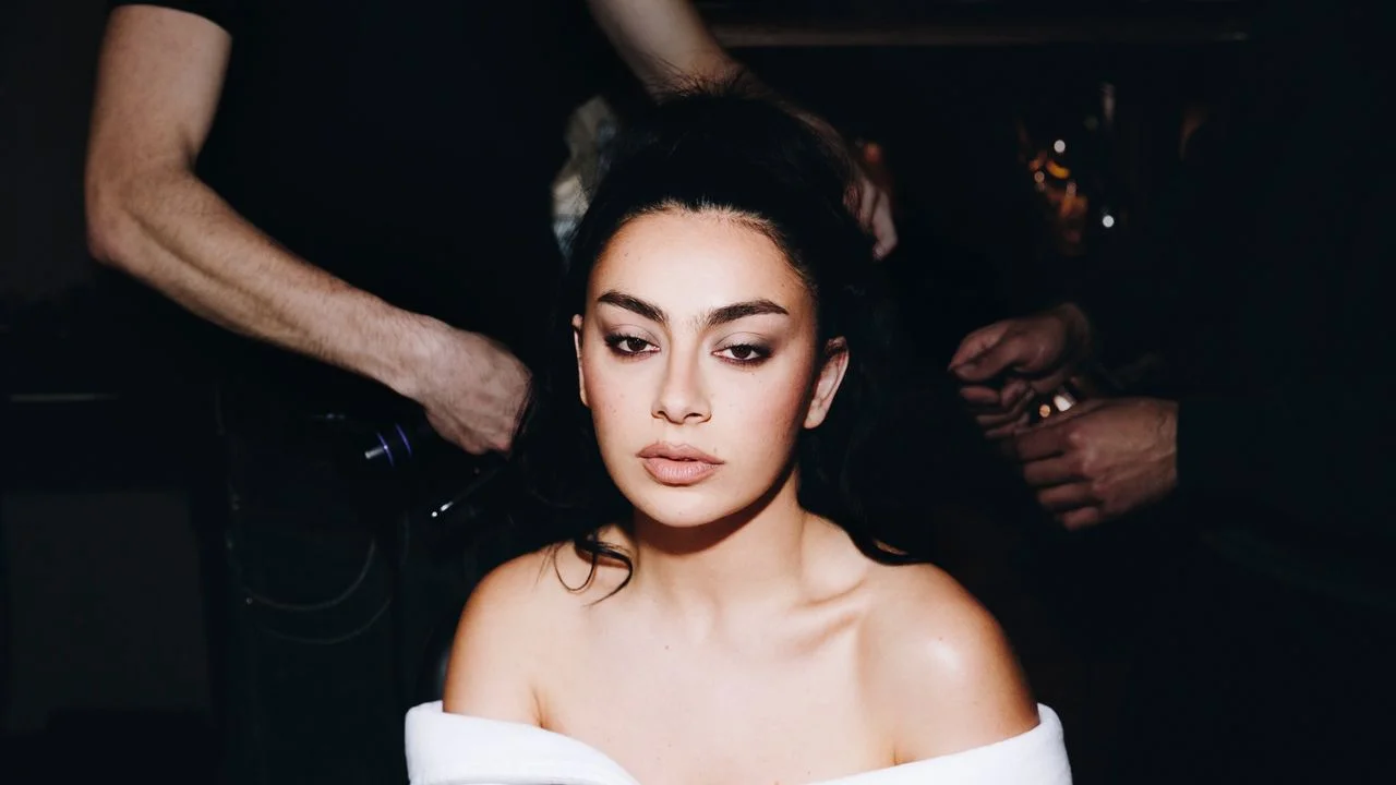 Charli Xcx arrives at 2026 Met Gala in Saint Laurent black gown
