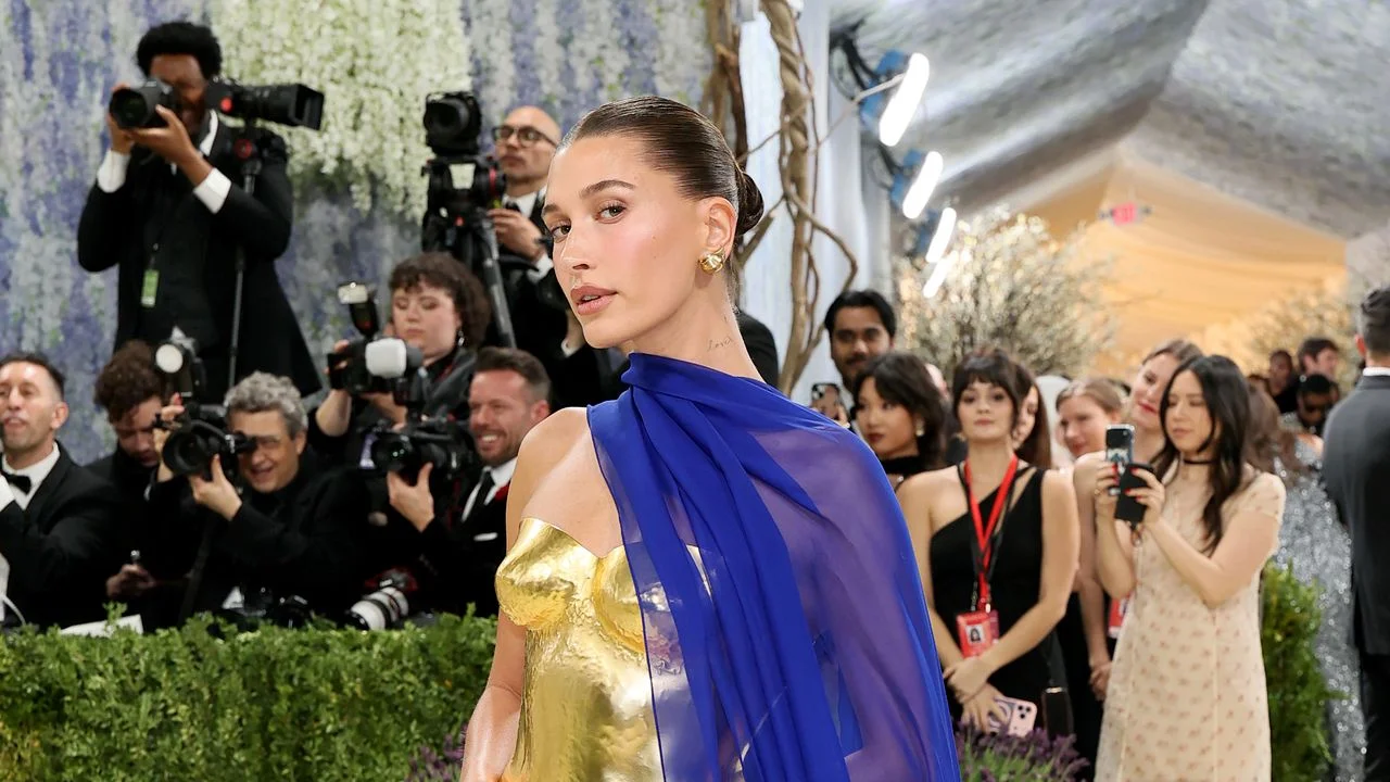 Hailey Bieber Met Gala solo return brings Saint Laurent gold look to 2026