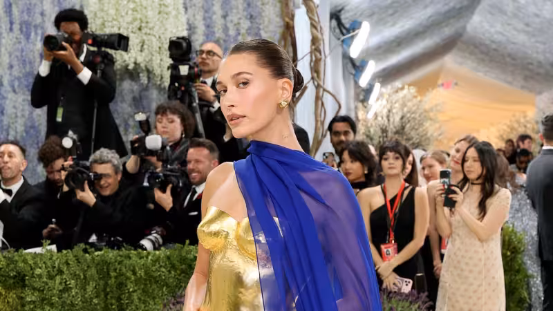 Hailey Bieber Is a Greek Goddess in Solid Gold at the 2026 Met Gala